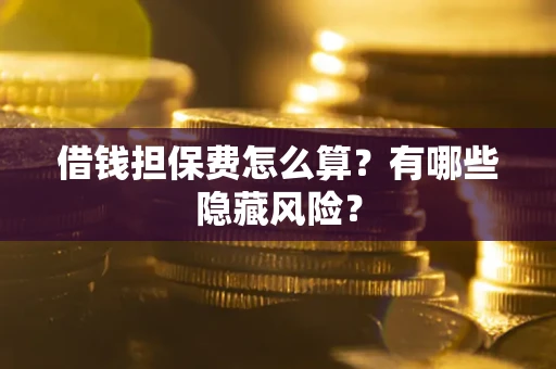 济南借钱担保费怎么算？有哪些隐藏风险？