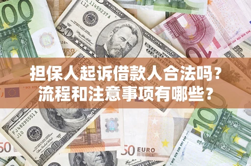 济南担保人起诉借款人合法吗？流程和注意事项有哪些？