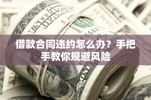 济南借款合同违约怎么办？手把手教你规避风险