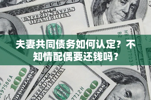 济南夫妻共同债务如何认定？不知情配偶要还钱吗？