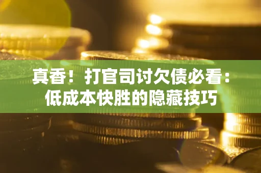 济南真香！打官司讨欠债必看：低成本快胜的隐藏技巧
