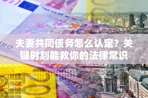 济南夫妻共同债务怎么认定？关键时刻能救你的法律常识